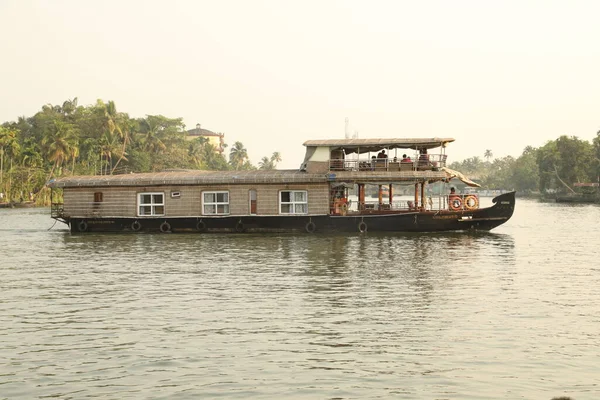 Toeristische Woonboot Kerala India — Stockfoto