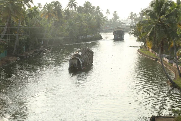 Turistické Houseboat Kerala Indie — Stock fotografie