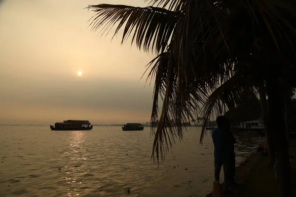 Ambarcațiune Turistică Kerala India — Fotografie, imagine de stoc