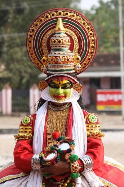 Danseuse Folklorique Traditionnelle Kerala Inde — Photo