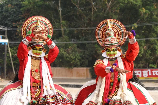 Bailarina Folclórica Tradicional Kerala India —  Fotos de Stock