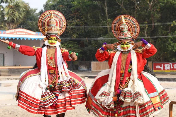 Traditional Folk Dancer Kerala India — Stock Photo, Image