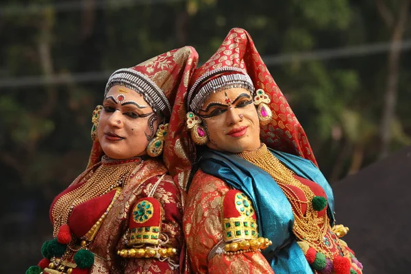 Bailarina Folclórica Tradicional Kerala India —  Fotos de Stock