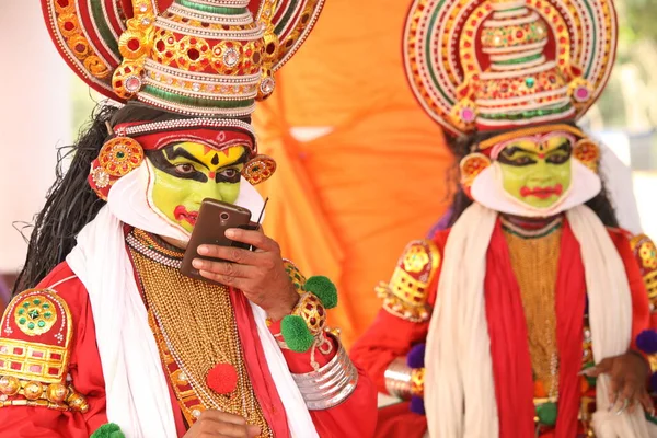 Traditional Folk Dancer Kerala India — Stock Photo, Image