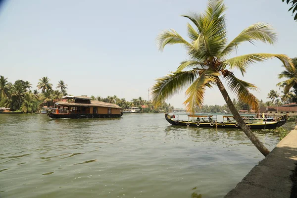 Turistická Loď Kerala Indie — Stock fotografie
