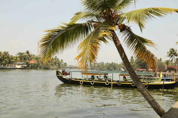 Touristenboot Kerala Indien — Stockfoto