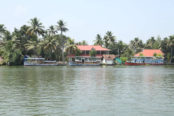 Touristenboot Kerala Indien — Stockfoto