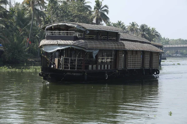 印度喀拉拉拉邦旅游船 — 图库照片