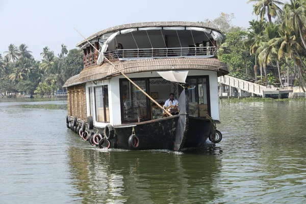 Touristenboot Kerala Indien — Stockfoto