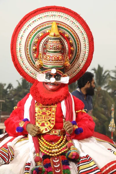 Dançarina Popular Tradicional Kerala Índia — Fotografia de Stock