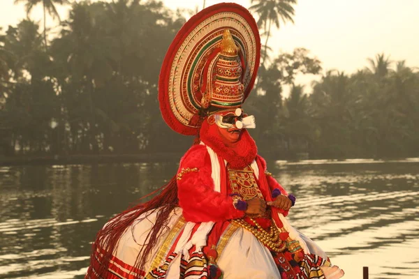 Traditionell Folkdansare Kerala Indien — Stockfoto