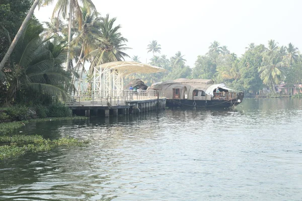 Touristenboot Kerala Indien — Stockfoto