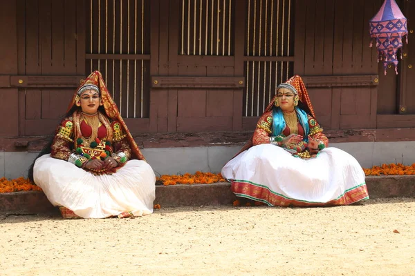 Traditional Folk Dancer Kerala India — Stock Photo, Image