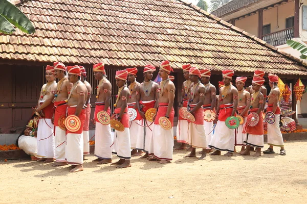 Danseuse Folklorique Traditionnelle Kerala Inde — Photo