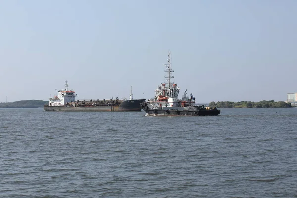 Schip Zee Bij Harbor — Stockfoto