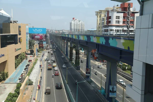 Станция Метро Hyderabad India — стоковое фото