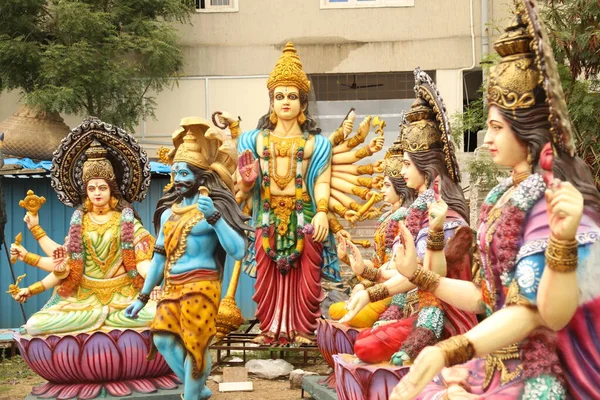 Estátua Deus Hindu Templo — Fotografia de Stock