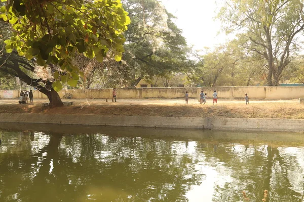 People Village Road Hyderabad India 25Th April 2021 — Stock Photo, Image