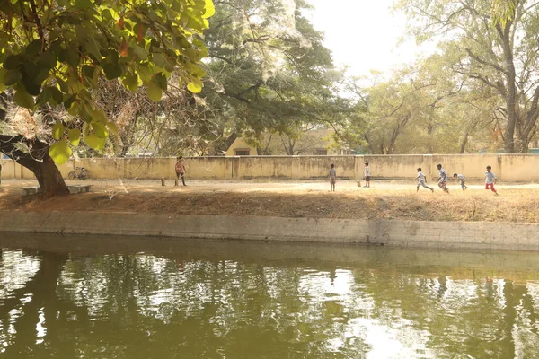 People Village Road Hyderabad India 25Th April 2021 — Stock Photo, Image