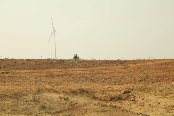 Motor Bike Rider at Rural area