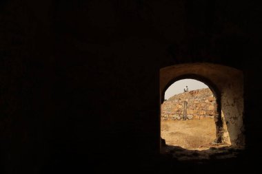 Antika kale duvar dokusu