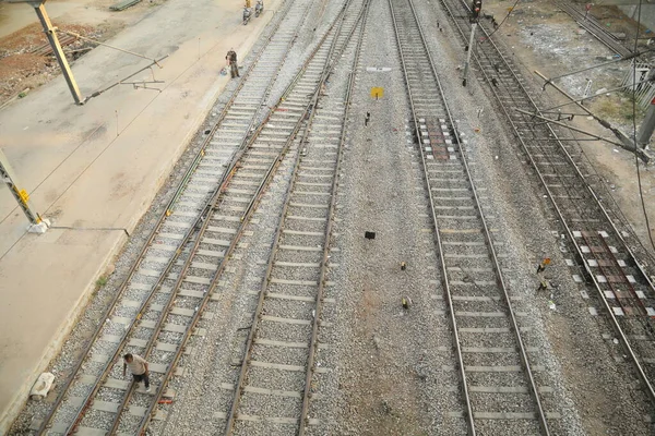 Bahngleise Bahnhof — Stockfoto