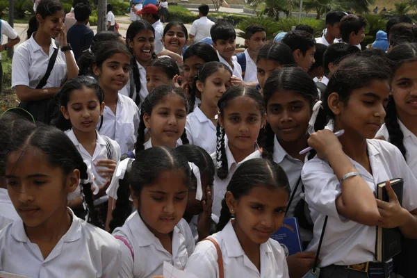 Estudantes Indianos Viagem Férias Chandigarh Índia Março 2021 — Fotografia de Stock