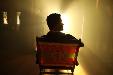 Man Head Silueti yakın plan