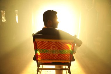 Man Head Silueti yakın plan