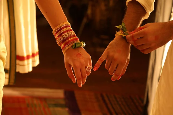Hagyományos Hindu Esküvői Ceremónia — Stock Fotó