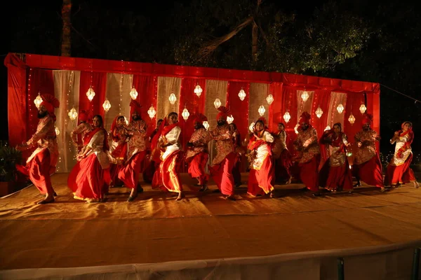 Dançarinos Indianos Getup Hyderabad Índia Março 2021 — Fotografia de Stock