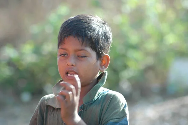 Enfants Pauvres Rajasthan Inde Avril 2021 — Photo