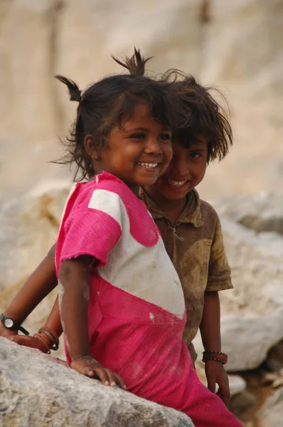 Arme Kinderen Rajasthan India April 2021 — Stockfoto