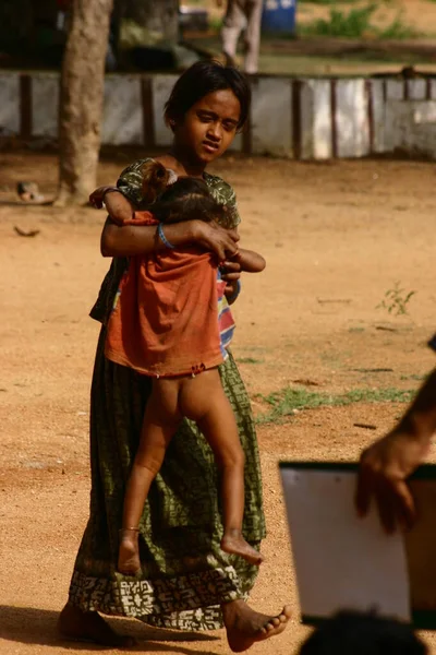 Pobres Crianças Rajasthan Índia Abril 2021 — Fotografia de Stock