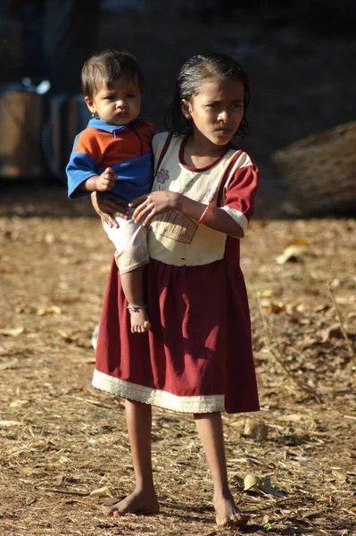 Enfants Pauvres Rajasthan Inde Avril 2021 — Photo