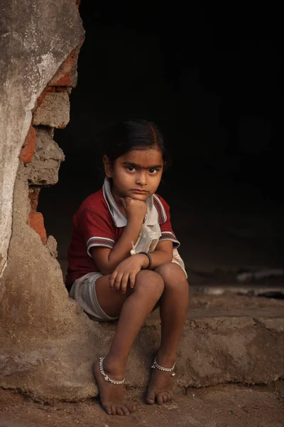 Poor Kids Rajasthan India 25Th April 2021 — Stock Photo, Image