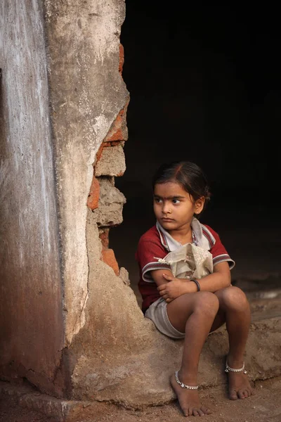 Poor Kids Rajasthan India 25Th April 2021 — Stock Photo, Image