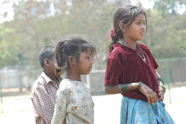 Bambini Poveri Rajasthan India Aprile 2021 — Foto Stock