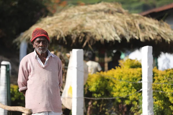 Indian Old Man Home Hyderabad Indien April 2021 — Stockfoto