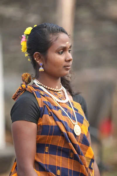 Young Female Model Closeup Hyderabad India 25Th April 2021 — Stock Photo, Image