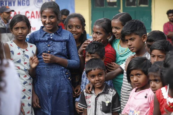 Indiano Bambini Guardare Hyderabad India Aprile 2021 — Foto Stock