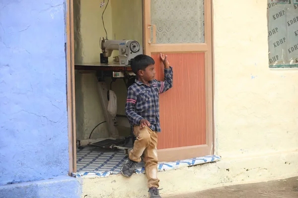 Indian Children Watching Hyderabad Índia Abril 2021 — Fotografia de Stock