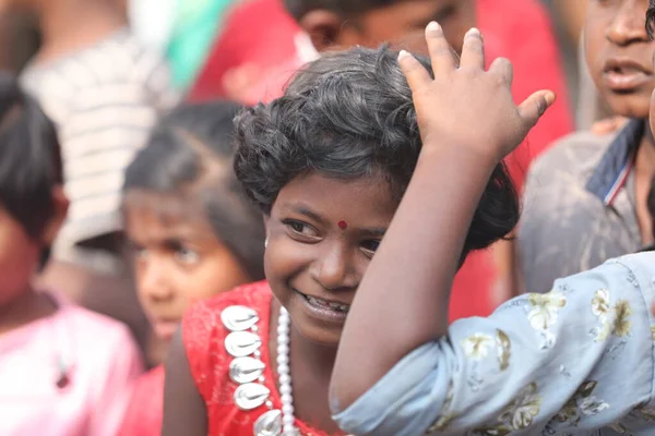 Indian Young Girl Dziecko Hyderabad Indie Kwietnia 2021 — Zdjęcie stockowe