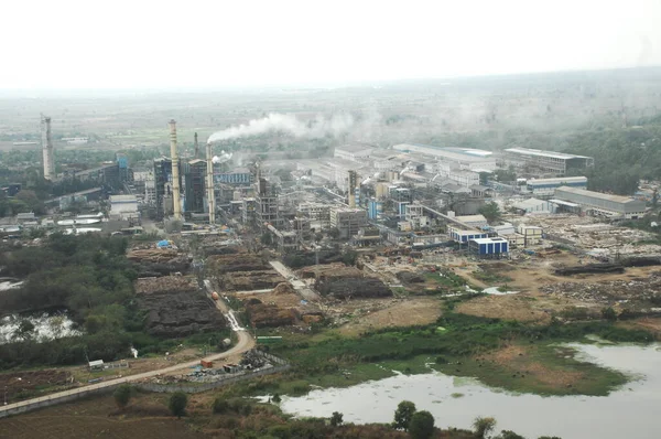 Aerial view of Factory in India