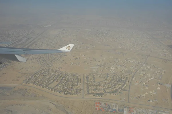 Vista Aérea Deserto Dubai — Fotografia de Stock