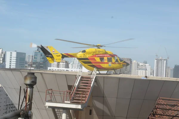 Helikopter Vid Parkering Hyderabad Indien — Stockfoto