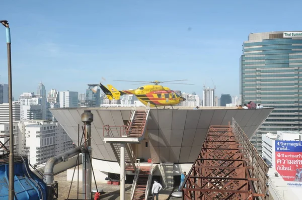 Helicopter Parking Hyderabad India — Stock Photo, Image