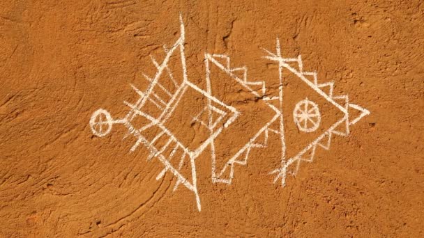 Obras De Arte En La Pared De La Zona Rural Video De Stock