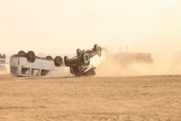 Acidente de carro no deserto — Fotografia de Stock