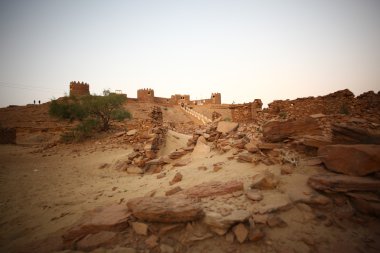 Eski kalıntıları çölde